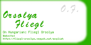 orsolya fliegl business card